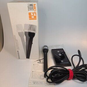 Vintage Kenwood MC-501 Dynamic Microphone With Box & Stand